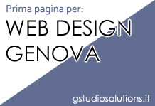 Prima pagina con 'Web Design Genova'