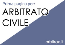 Prima pagina con 'Arbitrato Civile'