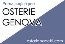 Prima pagina con 'Osterie Genova'