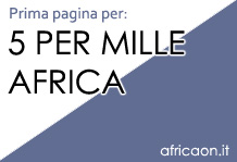 Prima pagina con '5 per mille Africa'